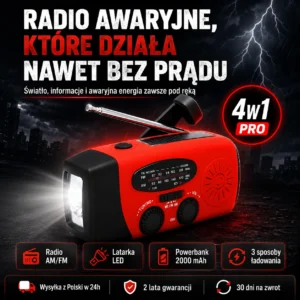 Radio Awaryjne 4w1 PRO – Gotowe na Każdą Sytuację